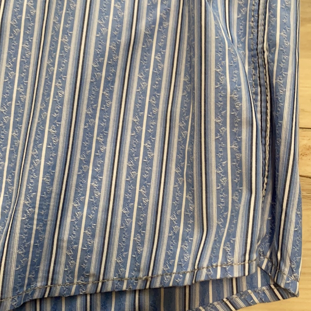 Blue Pronto Uomo XL Button Front Stripes Shirt - Picture 4 of 8